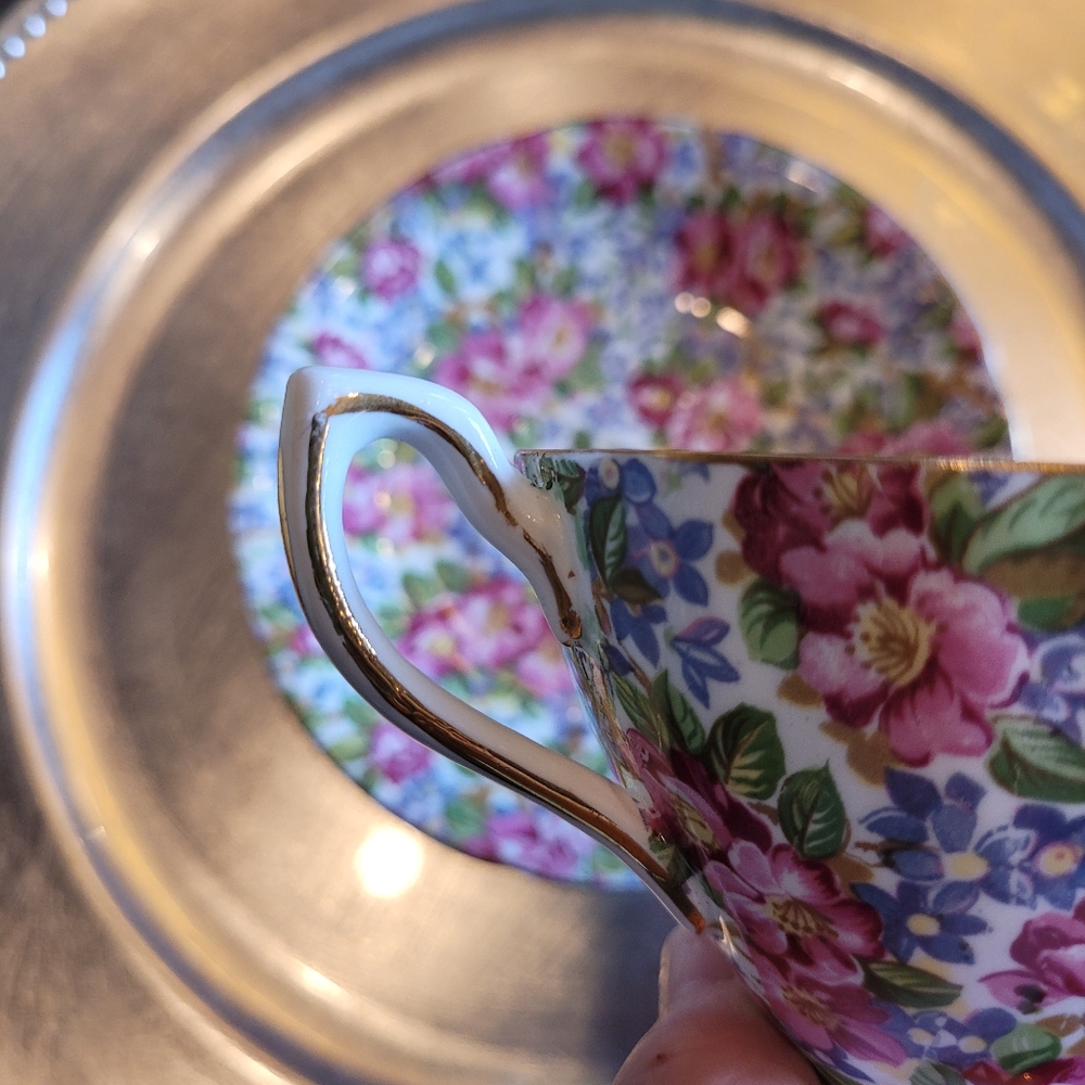Taylor & Kent bone China TEA CUP  SAUCER Made in England - Picture 5 of 7